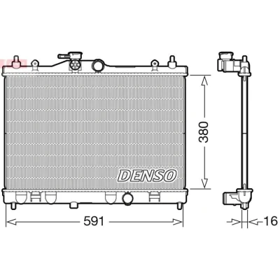 Billede af DENSO DRM46040 Radiator 380 601 16