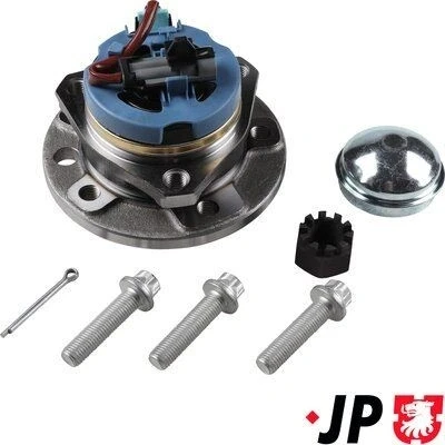 Billede af JP GROUP 1241401200 Hjullejesæt venstre foraksel, højre foraksel med add on materiale integreret hjulleje, ABS sensor