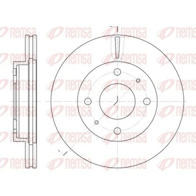 Billede af REMSA Bremseskive HYUNDAI: COUPE foraksel 257, 257mm 22mm 4 ventileret 6376.10 5171233001,5171233010,BDM619120,DCA637610,230406 Bremseskiver