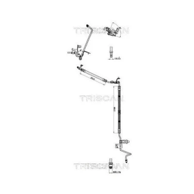 Billede af TRISCAN 8516 28017 Hydraulikslange, styretøj fra hydraulikpumpe til tandstang