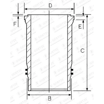 Billede af GOETZE ENGINE 14 450030 00 Cylinderforing