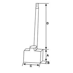 Billede af HC Cargo F 032 900 262 Kulbørste, starter 14,00mm