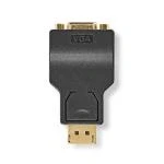 Billede af DisplayPort adapter Han VGA Hun Guldplateret Lige ABS Anthracite Window Box med Euro lås