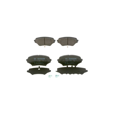 Billede af BOSCH 0 986 494 322 Bremseklodser Low Metallic med akustisk advarsel for slid anti knirke plade, monteringsvejledning MAZDA: MX 5 3