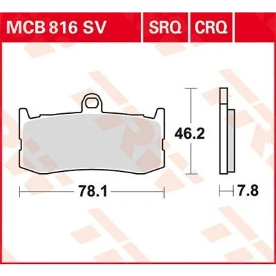 Billede af TRW Hyper Carbon Racing MCB816CRQ Bremseklodser