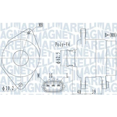 Billede af MAGNETI MARELLI 063731517010 Generator 14V 90A
