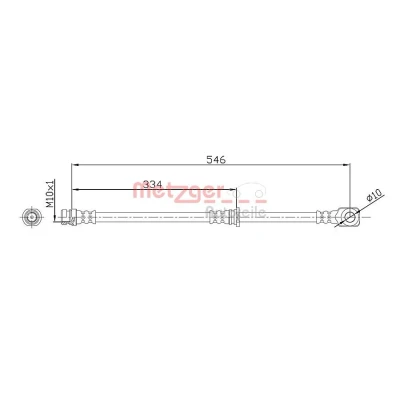 Billede af METZGER 4110918 Bremseslange 546