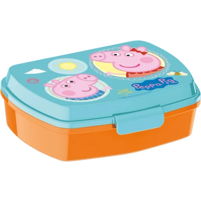 Billede af Madkasse til Sandwich Peppa Pig Having fun Plastik Lyserød (17 x 5.6