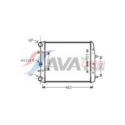 Billede af PRASCO SAA2005 Radiator Aluminium 430 414 23 med lynkobling Mekanisk fuget køleripper VOLKSWAGEN: Polo IV Hatchback, Fox SKODA: Fabia 2