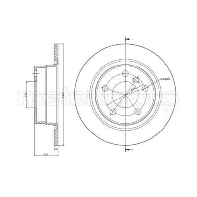Billede af METELLI Bremseskive BMW: 1 Hatchback, Hatchback 290,0mm 11,0mm 5 75,0mm fuldstændigt lakeret 23 1366C 34216792225 Bremseskiver, Skivebremser