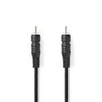 Billede af Digitalt lydkabel RCA Hanstik Nikkelplateret 1.00 m Runde PVC Sort Plastikpose