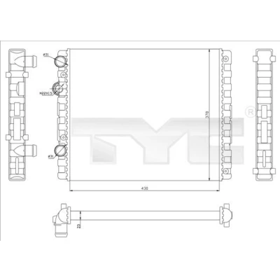 Billede af Sidespejl Tyc 309 0044 venstre sort konveks, opvarmelig, til elektr. spejlindstilling FIAT: Panda II Hatchback