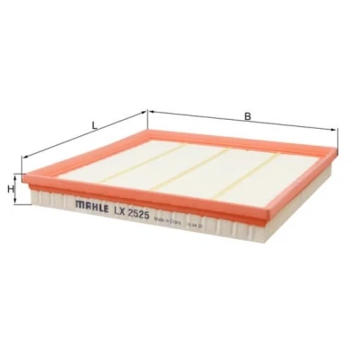 Billede af MAHLE ORIGINAL LX 2525 Luftfilter 36,3 261 277,0, 277,0 Filterindsats BMW: 5 Touring, Sedan, X3