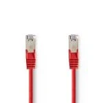 Billede af Cat 5e kabel SF/UTP RJ45 (8P8C) Hanstik 10.0 m Runde PVC Rød Plastikpose