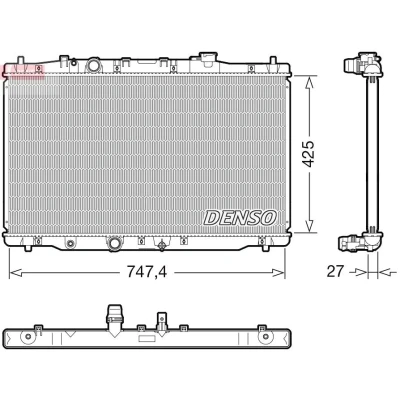 Billede af DENSO DRM40054 Radiator 425 771 27