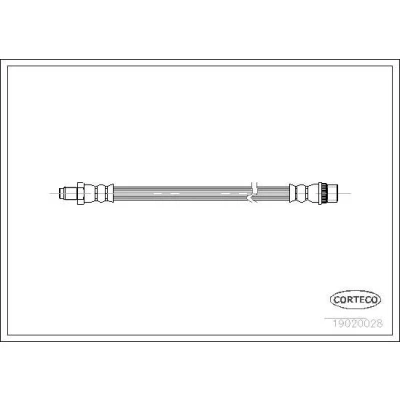 Billede af CORTECO 19020028 Bremseslange foraksel 280