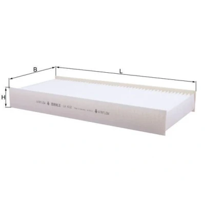 Billede af MAHLE ORIGINAL LA 412 Kabinefilter Partikelfilter 376,0 175 48,0 CITROËN: Jumpy II MPV, FIAT: Scudo II, PEUGEOT: Expert Tepee
