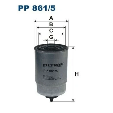 Billede af FILTRON PP 861/5 Brændstoffilter Påskruet filter