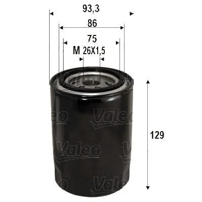 Billede af VALEO 586076 Oliefilter M26x1.5 Påskruet filter SUZUKI: SWIFT 3, Splash, Grand Vitara 1 SUV, OPEL: Frontera A Sport SUV Cabriolet,