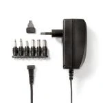Billede af Universal AC Power Adapter Euro / Type C (CEE 7/16) 27 W 3 VDC 4.5 6 7.5 9 12 Udgangstype: 2.5 x 2.1 mm 3.5 1.35 5.0 5.5 1.5 1.80 m Indgangsspænding: