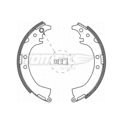 Billede af TOMEX brakes TX 21 07 Bremsebakker bagaksel 228 42 TOYOTA: RAV4 II SUV, Camry III Sedan