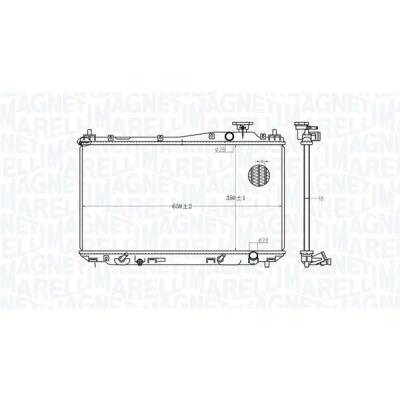 Billede af MAGNETI MARELLI 350213182700 Radiator 350 658 16 Loddet køleripper HONDA: CIVIC 7 Hatchback