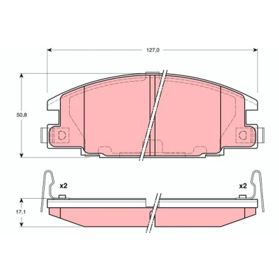 Billede af TRW GDB3161 Bremseklodser med akustisk advarsel for slid OPEL: Frontera A SUV