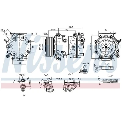 Billede af NISSENS 890780 Kompressor SD7V16 12 PAG 46 YF R 134a