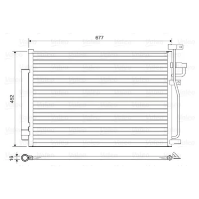 Billede af VALEO 814166 Kondensator med tørrer Aluminium 452 CHEVROLET: Captiva