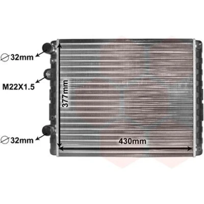 Billede af VAN WEZEL 58002129 Radiator Aluminium 430 377 33 Mekanisk fuget køleripper VOLKSWAGEN: Lupo / 3L, Polo III Hatchback