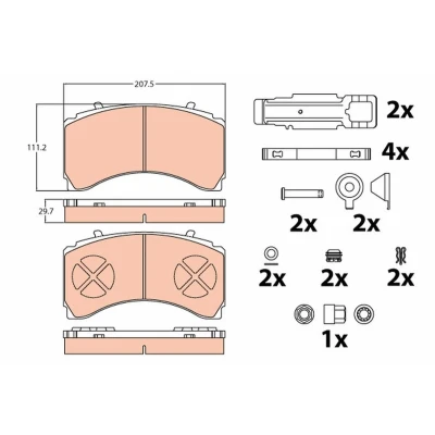Billede af TRW GDB5110 Bremseklodser MERCEDES BENZ: ACTROS MP2 / MP3
