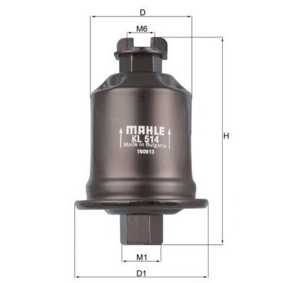 Billede af MAHLE ORIGINAL KL 513 Brændstoffilter Ledningsfilter 7,9 TOYOTA: HILUX 3 Pick up, Picnic, 6 up