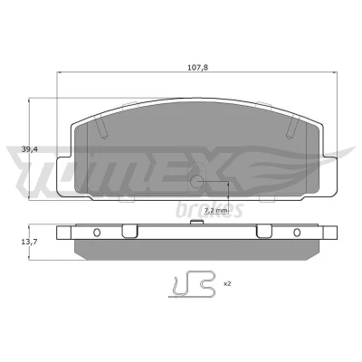 Billede af TOMEX brakes TX 13 06 Bremseklodser bagaksel med tilbehør MAZDA: 6 Stationcar, Hatchback, Sedan