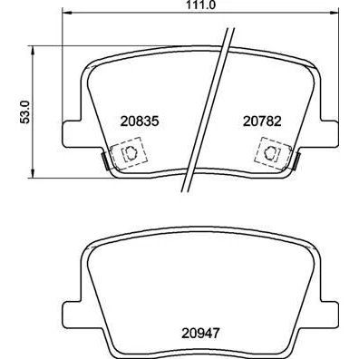 Billede af BREMBO P 77 003 Bremseklodser med akustisk advarsel for slid uden tilbehør