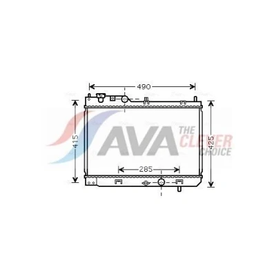 Billede af AVA COOLING SYSTEMS MZ2214 Radiator Aluminium 350mm 518mm 26mm uden ekspansionsbeholder Loddet køleripper MAZDA: FAMILIA 4