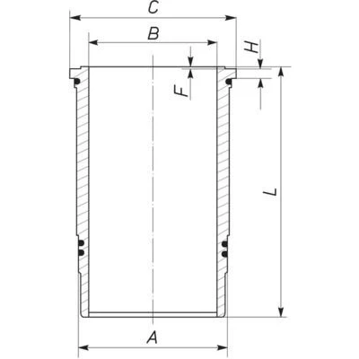 Billede af Cylinderforing MAHLE ORIGINAL 037 LW 00106 001