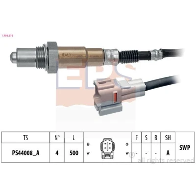 Billede af EPS 1.998.316 Lambdasonde Made in Italy OE Equivalent opvarmet, pladesonde, Gevind, forsmurt SUZUKI: Vitara IV SUV, SX4 I Hatchback