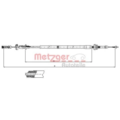Billede af METZGER 10.0904 Gaskabel COFLE VOLKSWAGEN: Golf 4 Variant,