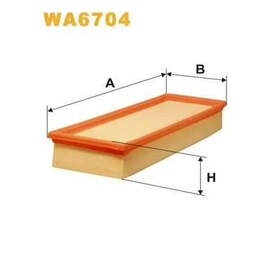 Billede af WIX FILTERS WA6704 Luftfilter 58 134 367 Filterindsats SEAT: Córdoba I Vario, Ibiza 2, Sedan, VOLKSWAGEN: Caddy 2 Kastenwagen