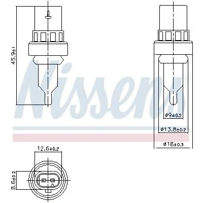 Billede af Sensor, kølevæsketemp. NISSENS 207011
