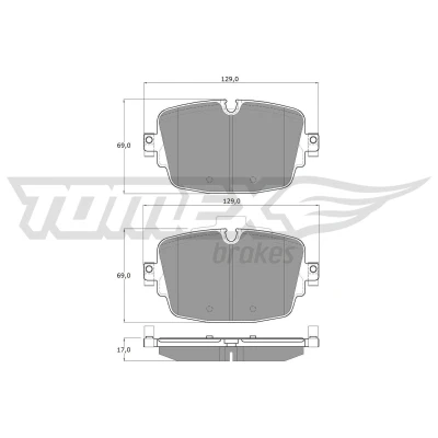 Billede af TOMEX brakes TX 16 13 Bremseklodser bagaksel AUDI: Q7, A6 C8 Avant, A8, VOLKSWAGEN: Phaeton
