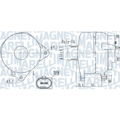 Billede af MAGNETI MARELLI 063732118010 Generator 14V 140A VOLKSWAGEN: Polo V Hatchback, Golf 6, SKODA: Fabia 2, Octavia II SEAT: Ibiza 4