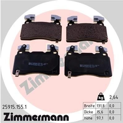 Billede af ZIMMERMANN 25915.155.1 Bremseklodser med akustisk advarsel for slid Billede svarer til leveringsomfang OPEL: Insignia B Sports Tourer