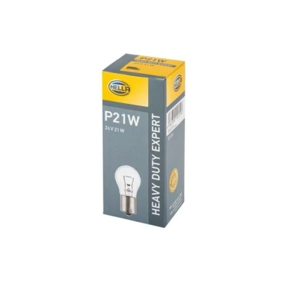 Billede af HELLA 8GA 002 073 251 Glødepære 24 21 P21W Halogen foran og bagved MERCEDES BENZ: ACTROS MP4, Vario Van / Stationcar, MAN: L 2000, SCANIA: P,G,R