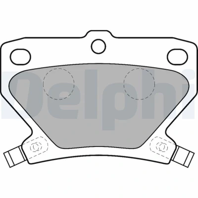 Billede af DELPHI LP1513 Bremseklodser med akustisk advarsel for slid anti knirke plade uden tilbehør TOYOTA: Corolla IX Hatchback, Yaris I Hatchback