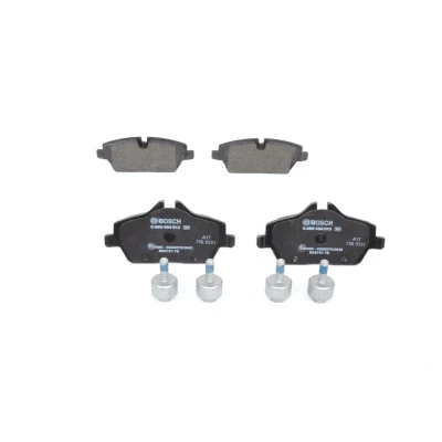 Billede af BOSCH 0 986 494 813 Bremseklodser Low Metallic med anti knirke plade, skruer tilbehør BMW: