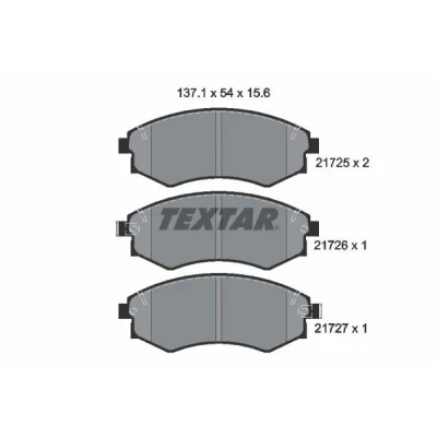 Billede af TEXTAR 2172502 Bremseklodser med akustisk advarsel for slid SSANGYONG: Rexton / 2