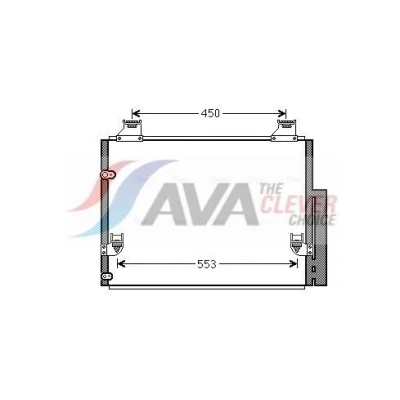 Billede af AVA COOLING SYSTEMS TO5563D Kondensator med tørrer 15,5mm 10,2mm Aluminium 454mm R134a TOYOTA: Hilux VII Pick up 2.5 D 4D 4WD, 3.0 4WD