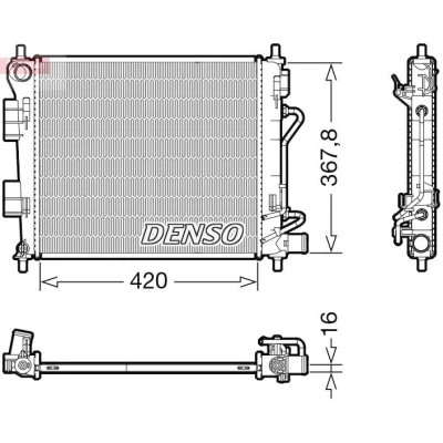 Billede af DENSO DRM41018 Radiator 420 388 16