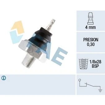 Billede af FAE 12230 Olietrykskontakt 1/8x28 BSP 0,3 OPEL: Kadett E CC, Corsa C Hatchback, HONDA: Accord 6 Limousine, NISSAN: ALMERA 1 Hatchback